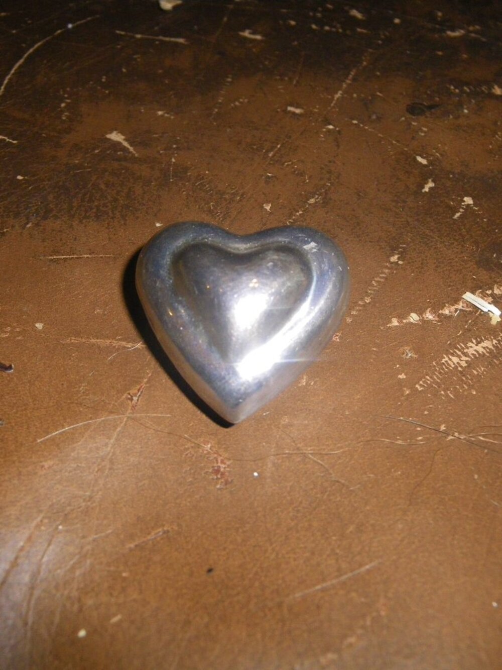 Vintage Womenβs Sterling Silver Heart Shaped Clip-on Brooch Mexico